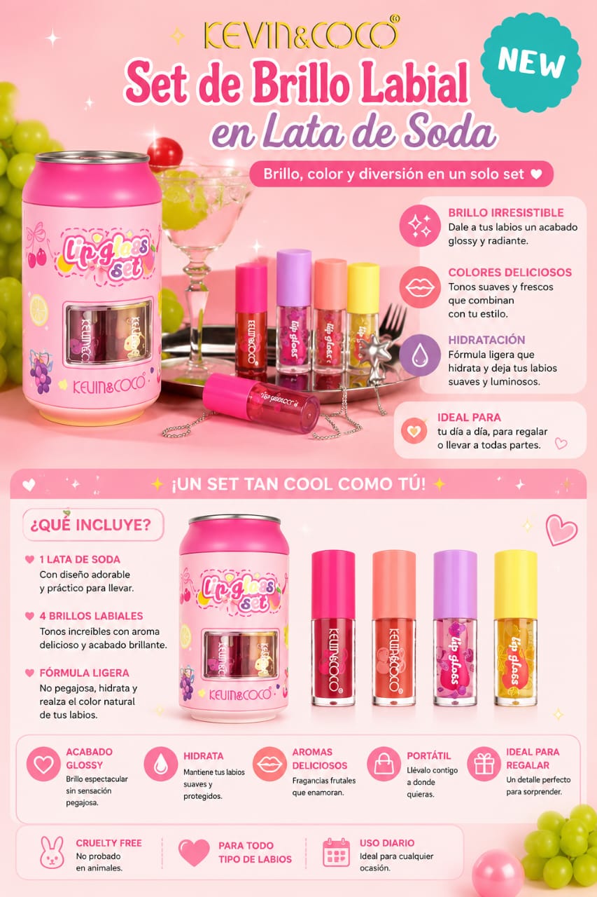 Set de brillo labial 